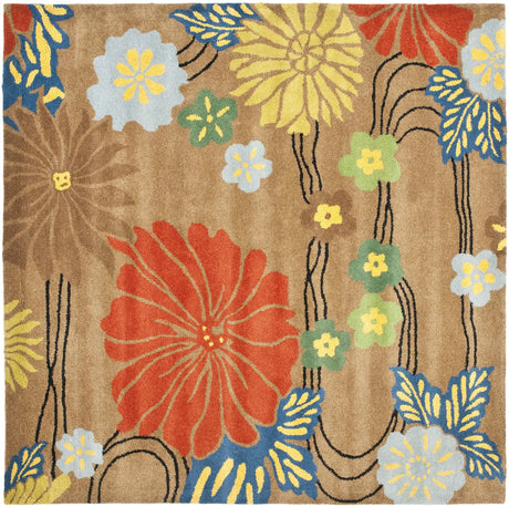 Safavieh Soho 6'-0" x 6'-0" Rug in Brown / Multi