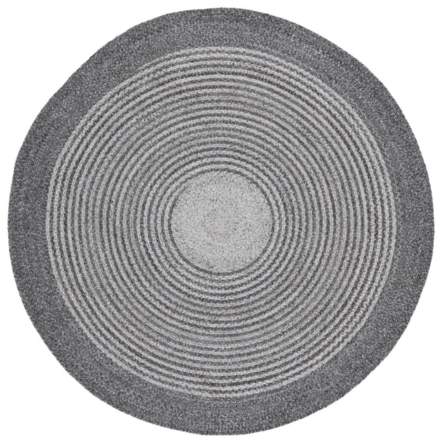 Safavieh Braided 5'-0" x 5'-0" Rug in Charcoal / Grey