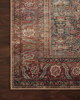 Loloi Wynter Wyn-09 Onyx/Multi Rugs - corner on wood
