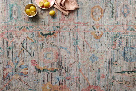 Loloi Elysium Ely-05 Multi/Fiesta Rug - styled aerial 1