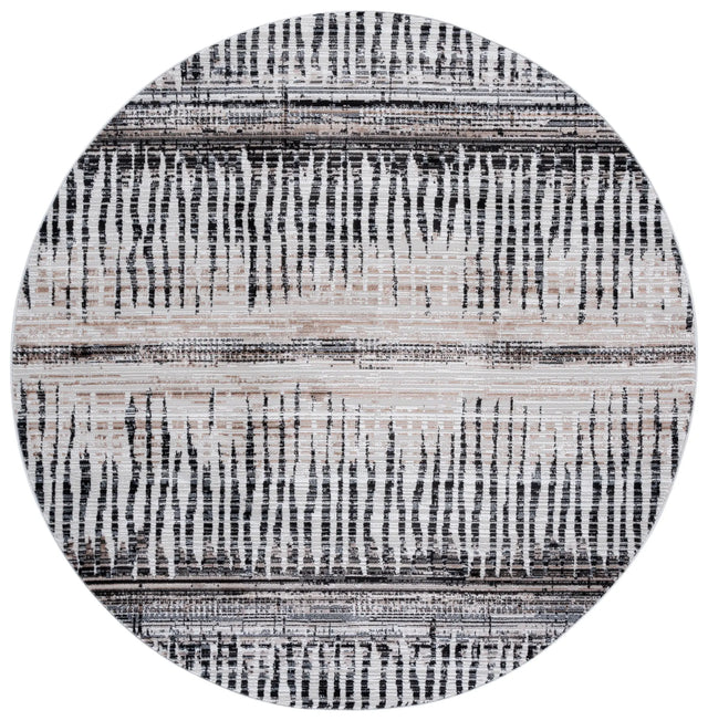 Safavieh Mila 6'-7" x 6'-7" Rug in Beige / Ivory Black