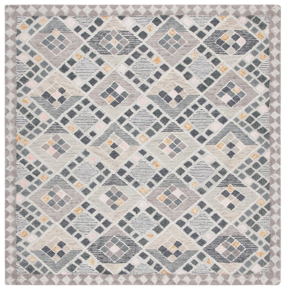 Safavieh Soho 6'-0" x 6'-0" Rug in Grey / Gold