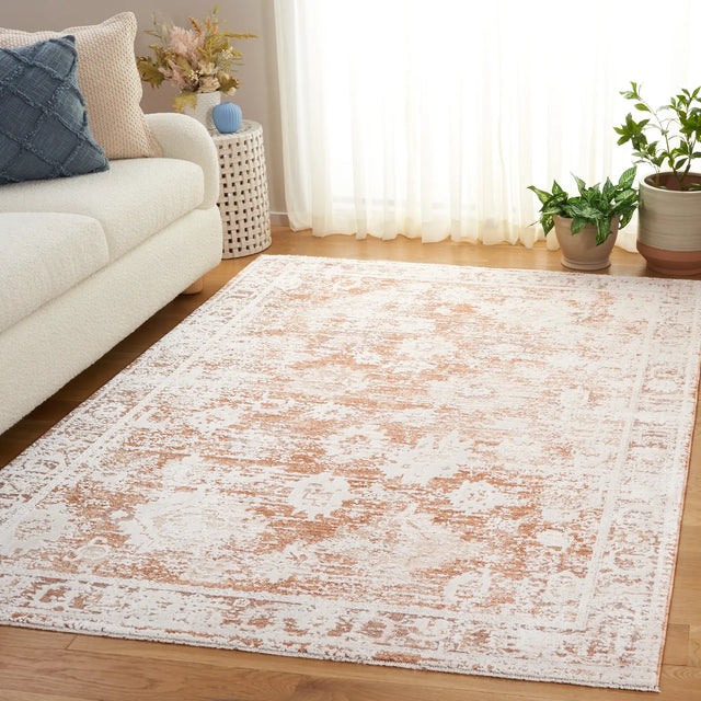 Safavieh Romance 300 5'-3" x 7'-6" Rug in Rust / Beige Ivory