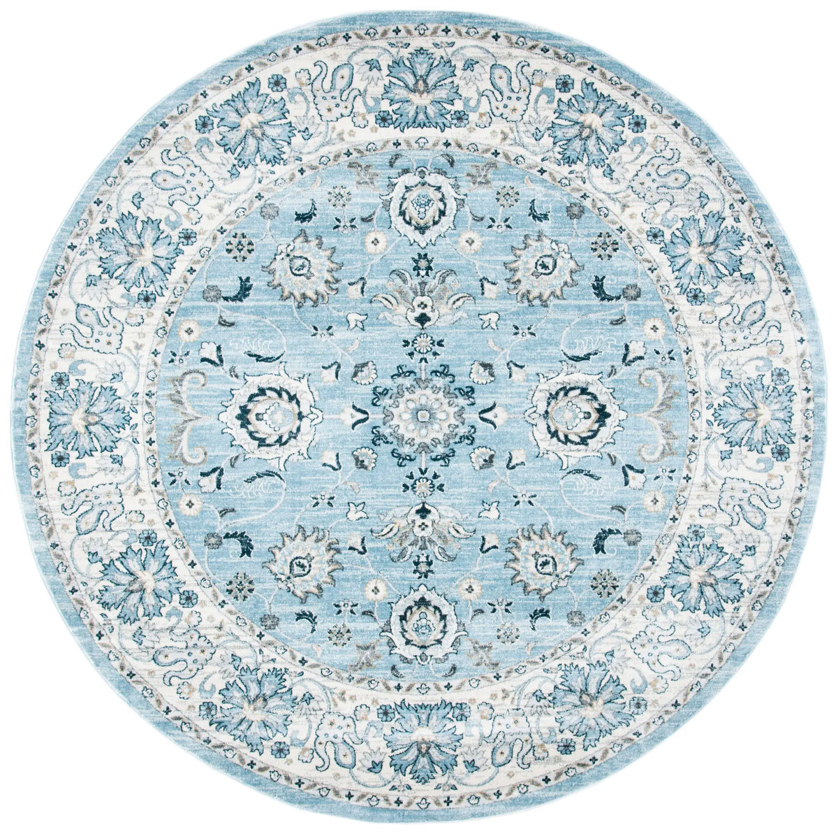 Safavieh Isabella 5'-3" x 5'-3" Rug in Light Blue / Cream
