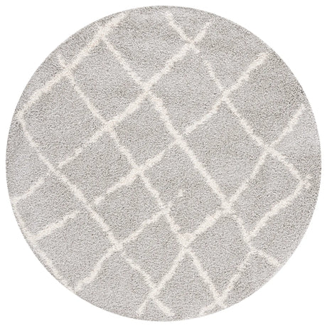 Safavieh Berber Shag 5'-1" x 5'-1" Rug in Light Grey / Cream