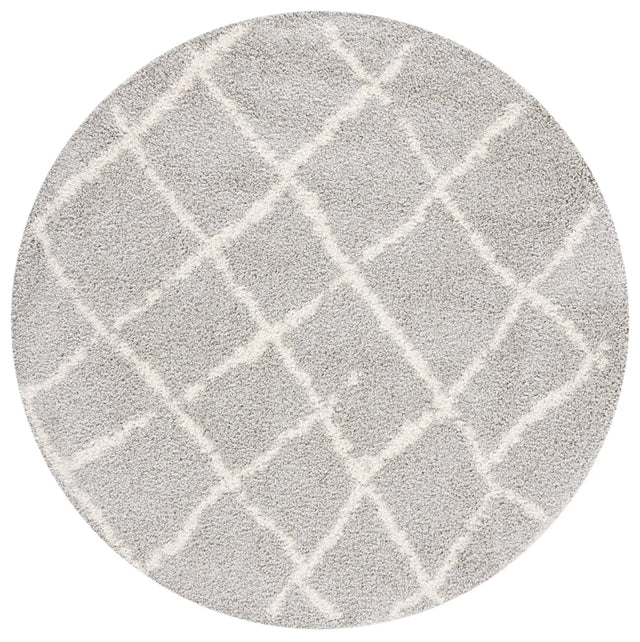Safavieh Berber Shag 5'-1" x 5'-1" Rug in Light Grey / Cream
