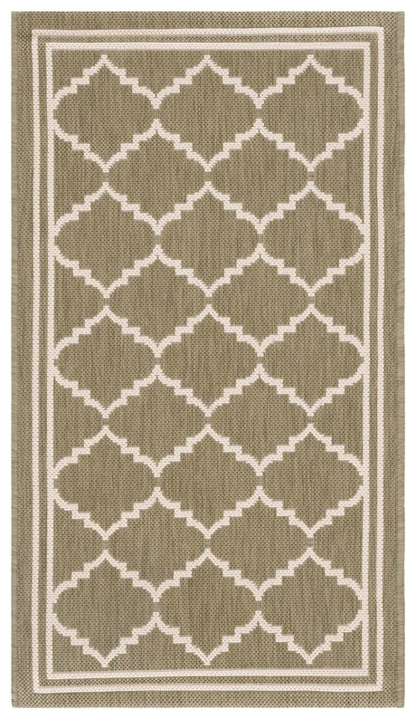 Safavieh Courtyard 2'-0" x 3'-7" Rug in Green / Beige