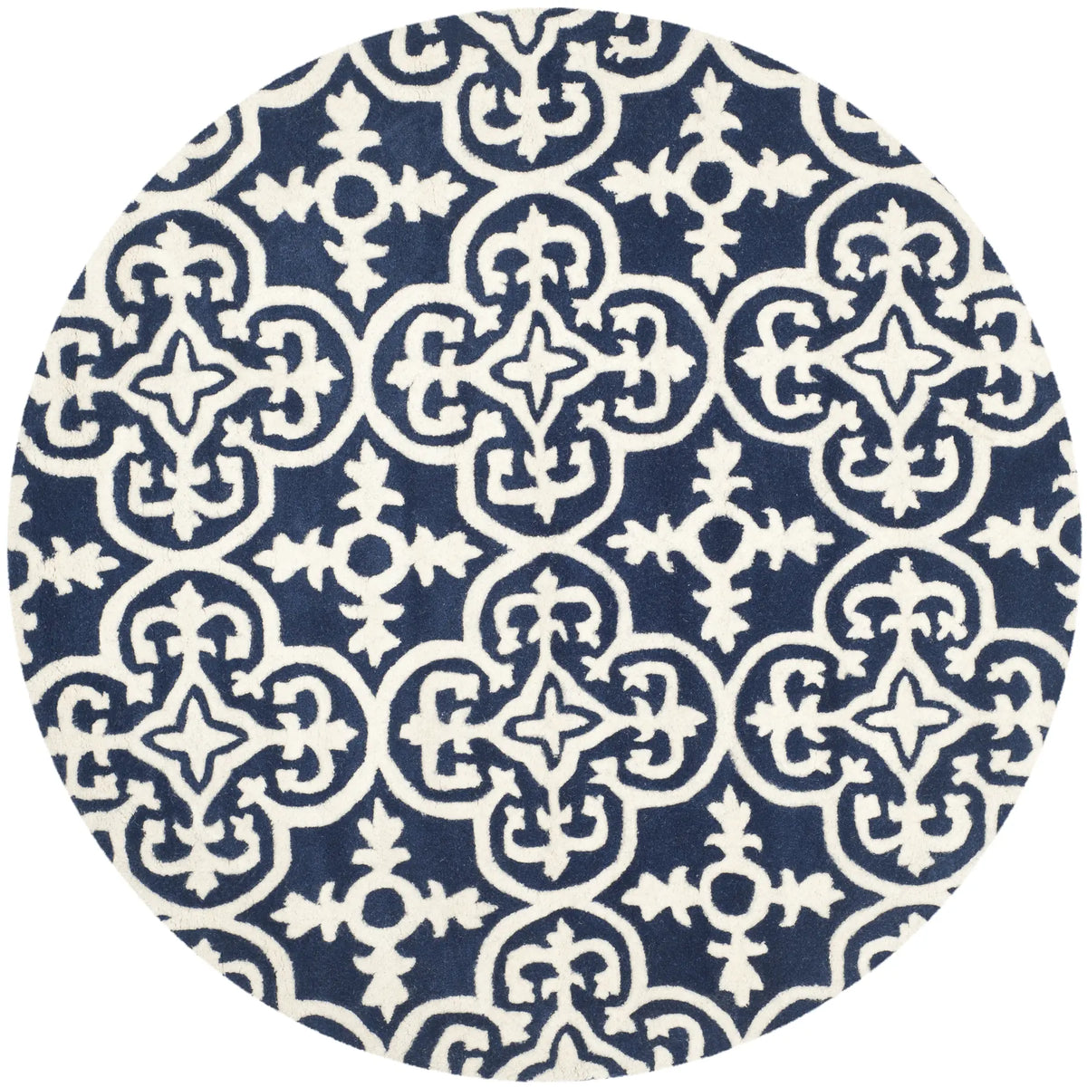 Safavieh Chatham 5'-0" x 5'-0" Rug in Dark Blue / Ivory