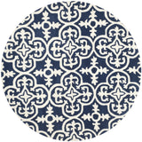 Safavieh Chatham 5'-0" x 5'-0" Rug in Dark Blue / Ivory
