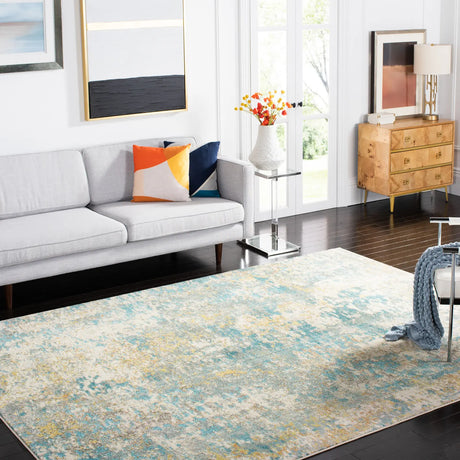 Safavieh Madison 10'-0" x 14'-0" Rug in Teal / Gold