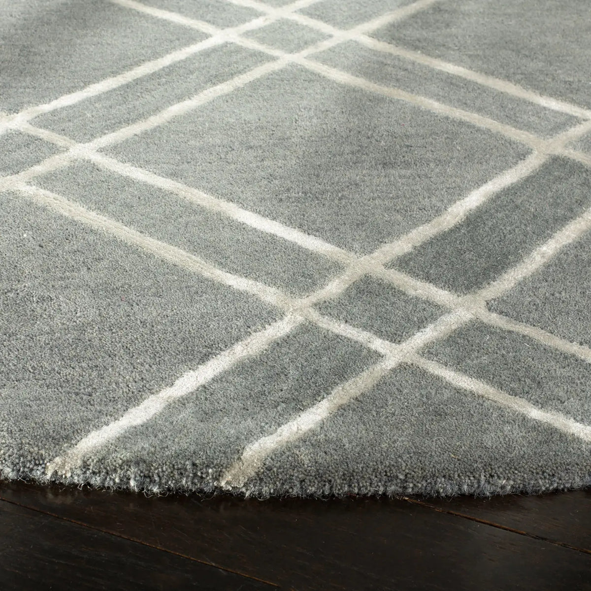 Safavieh Himalaya 6'-0" x 6'-0" Rug in Dark Grey / Ivory