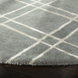 Safavieh Himalaya 6'-0" x 6'-0" Rug in Dark Grey / Ivory
