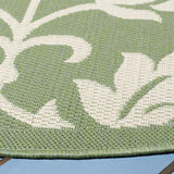 Safavieh Courtyard 6'-7" x 6'-7" Rug in Olive / Natural