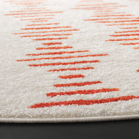 Safavieh Tulum 6'-7" x 6'-7" Rug in Ivory / Rust