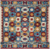 Safavieh Aspen 7'-0" x 7'-0" Rug in Blue / Red