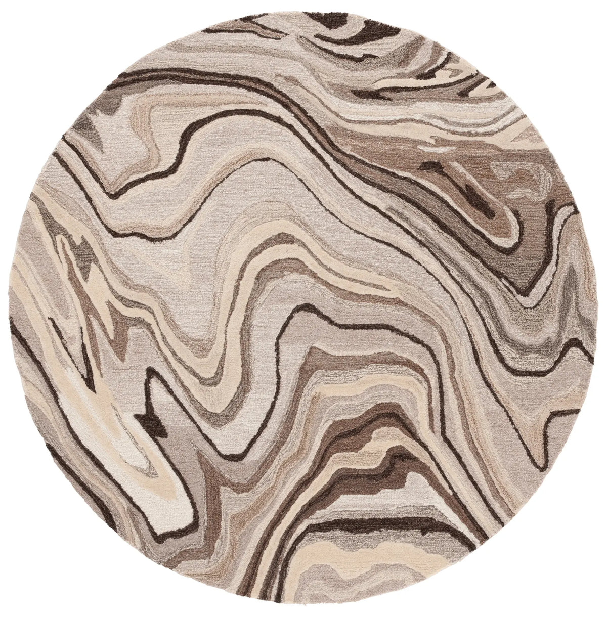 Safavieh Metro 6'-0" x 6'-0" Rug in Brown / Ivory