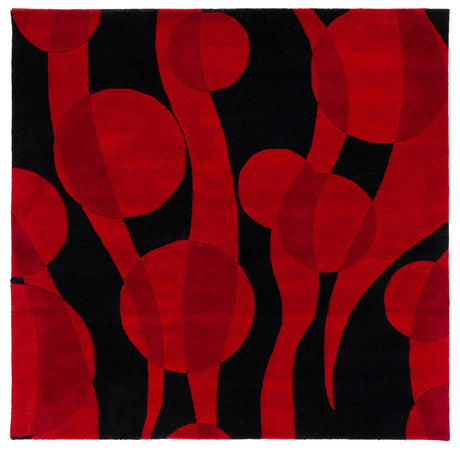 Safavieh Soho 6'-0" x 6'-0" Rug in Black / Red