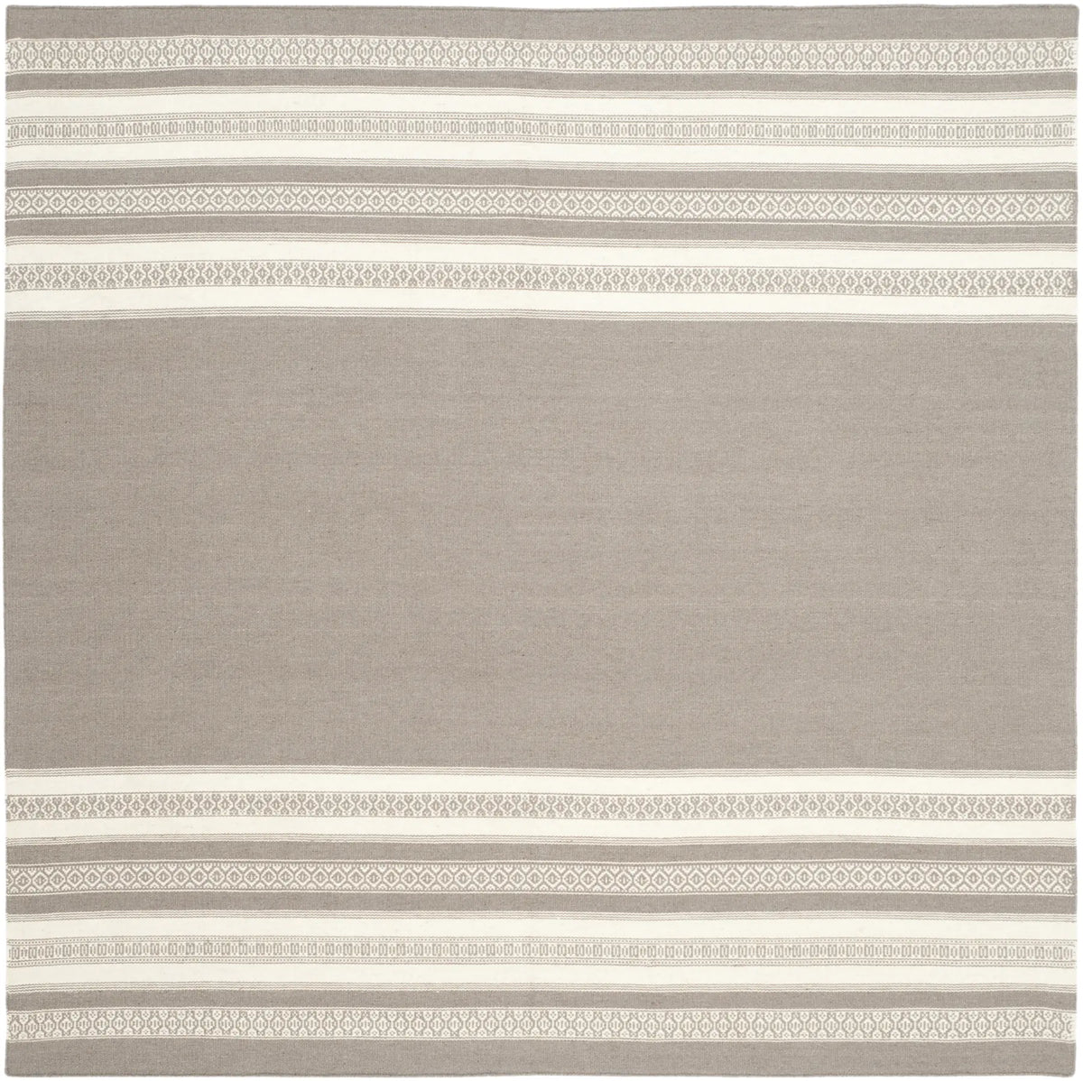 Safavieh Dhurries 6'-0" x 6'-0" Rug in Light Brown