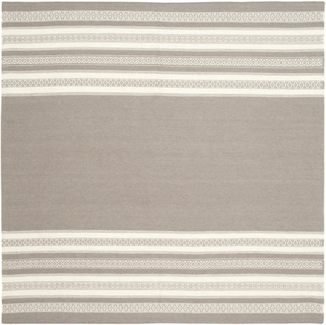 Safavieh Dhurries 6'-0" x 6'-0" Rug in Light Brown