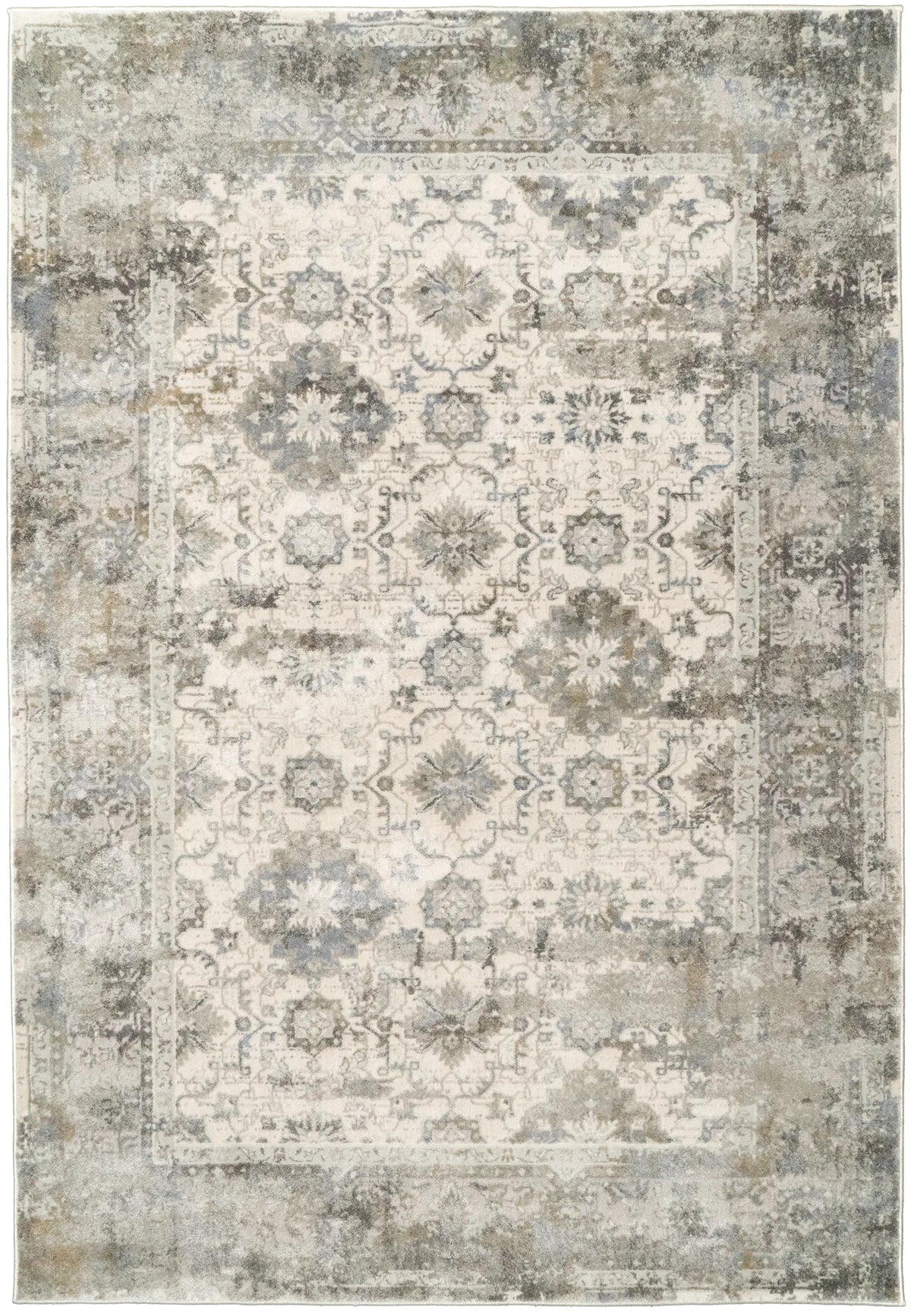 Dynamic Rugs Castilla 3534 Cream / Silver Rugs - Rectangular