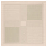 Safavieh Courtyard 6'-7" x 6'-7" Rug in Natural / Olive