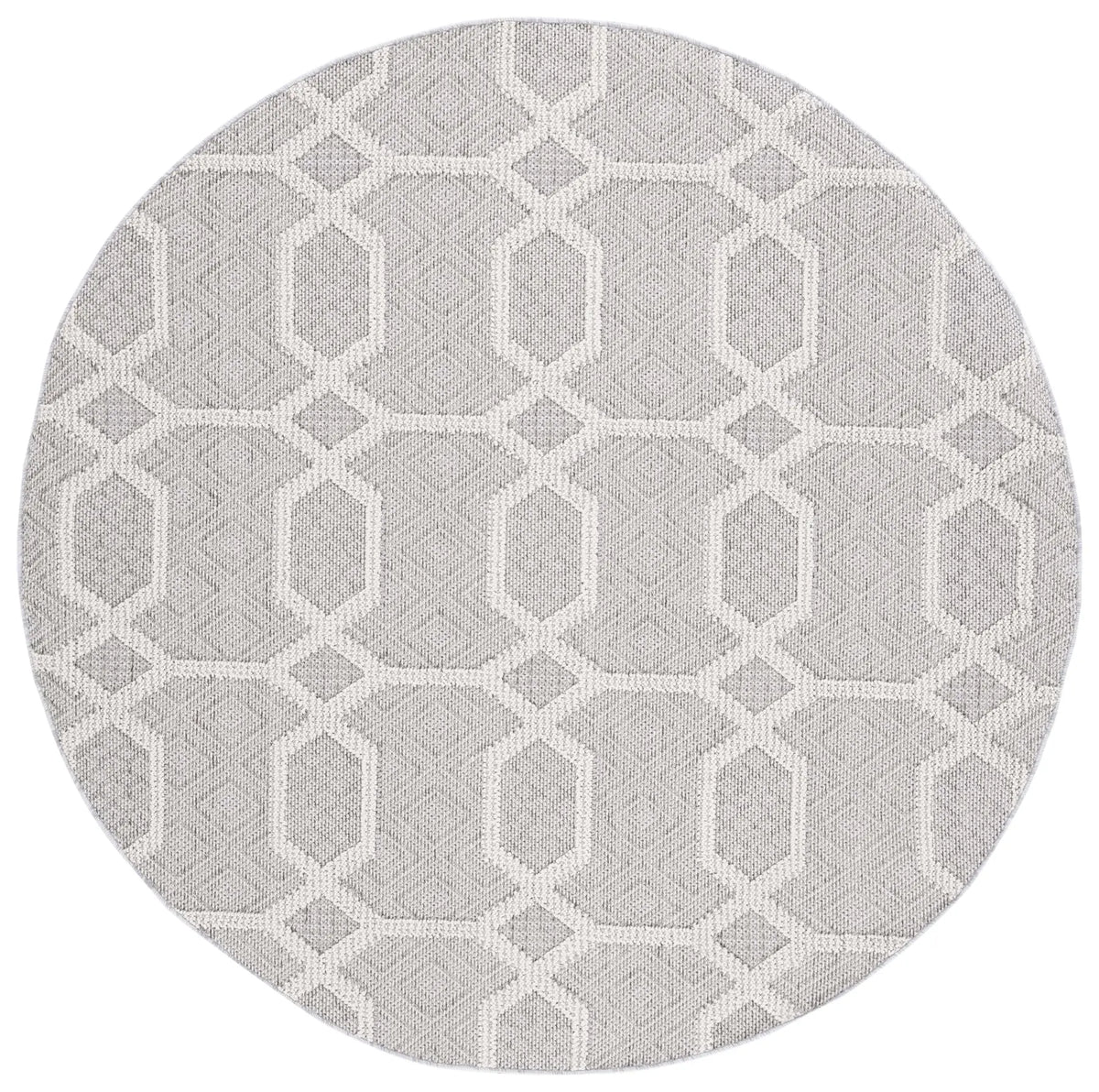 Safavieh Global 6'-7" x 6'-7" Rug in Grey / Ivory