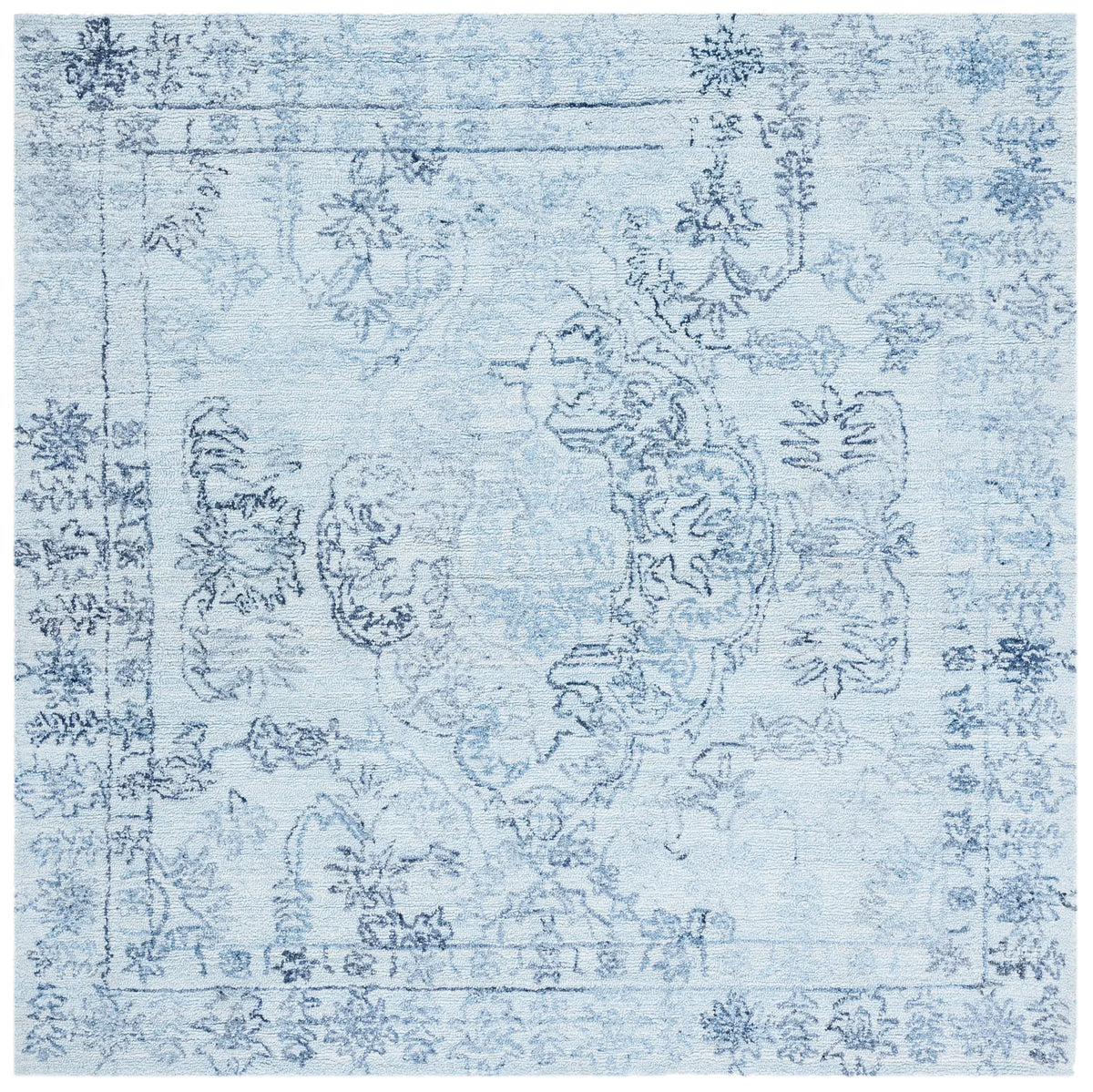 Safavieh Marquee 6'-0" x 6'-0" Rug in Light Blue / Navy