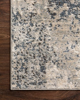 Loloi Teagan Tea-07 Natural/Denim Rugs - corner on wood