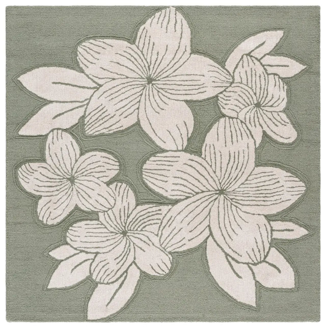 Safavieh Glamour 6'-0" x 6'-0" Rug in Sage Green / Ivory