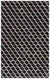 Safavieh Studio Leather 4'-0" x 6'-0" Rug in Black / Brown