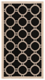 Safavieh Courtyard 2'-0" x 3'-7" Rug in Black / Beige
