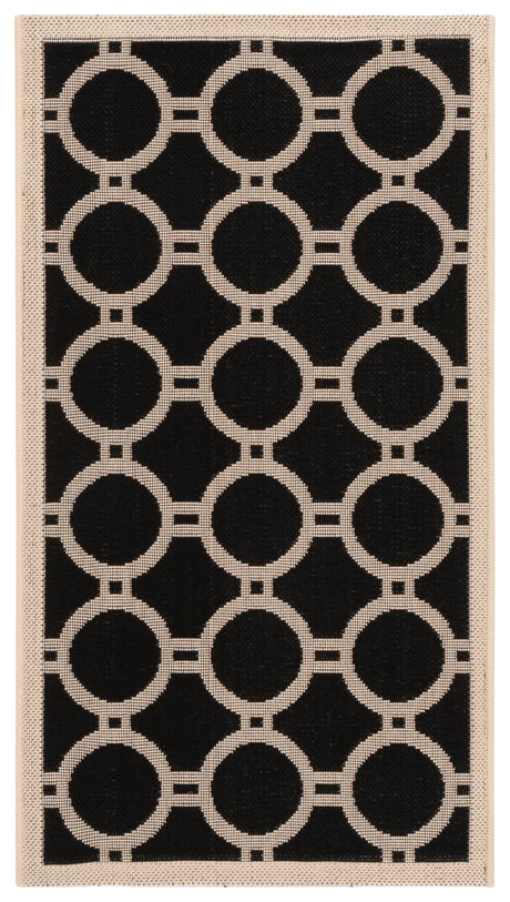 Safavieh Courtyard 2'-0" x 3'-7" Rug in Black / Beige