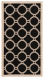 Safavieh Courtyard 2'-0" x 3'-7" Rug in Black / Beige