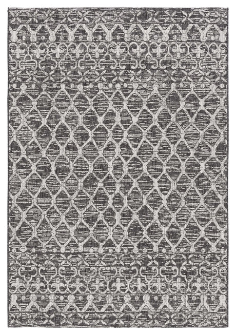 Safavieh Courtyard 5'-3" x 7'-7" Rug in Black / Grey