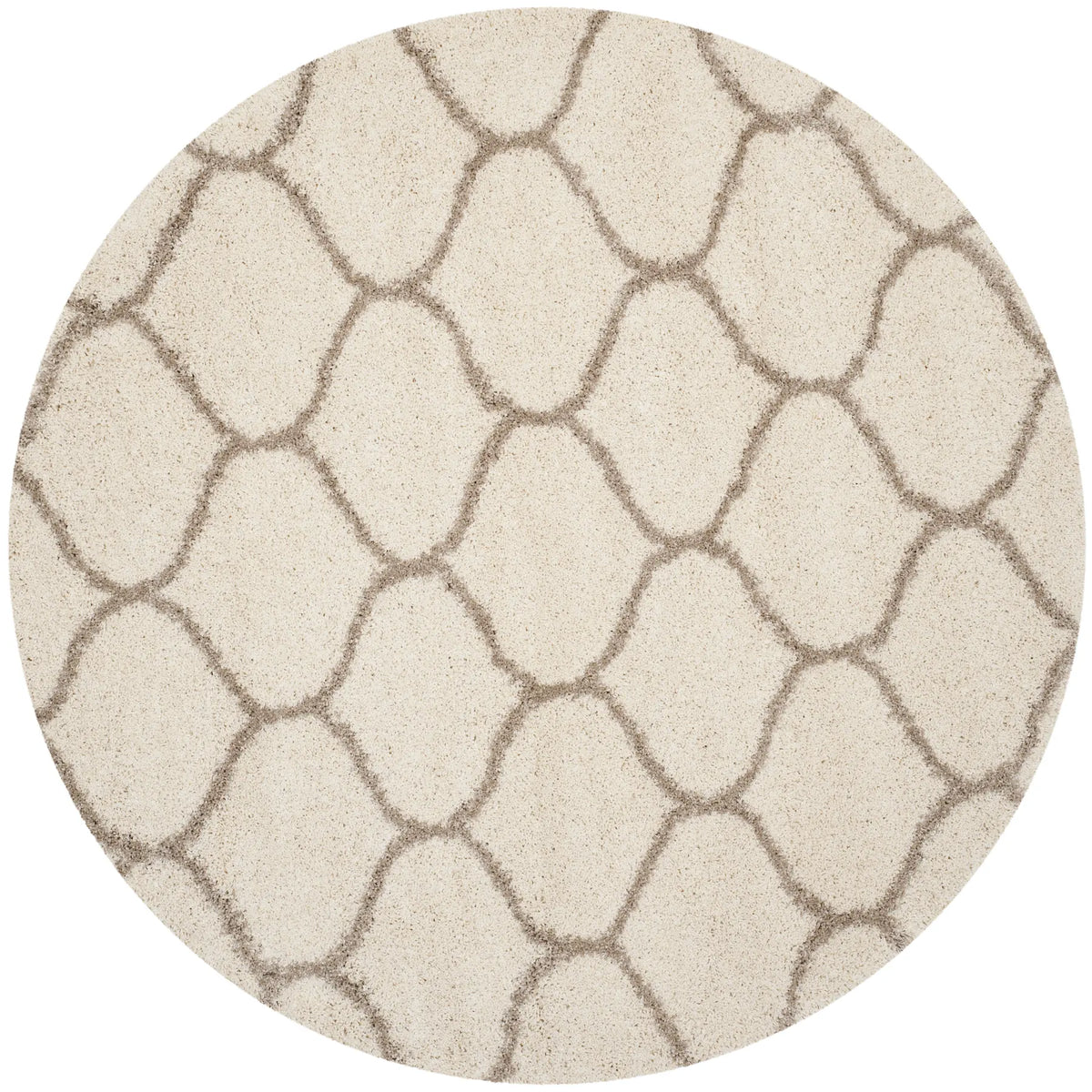 Safavieh Hudson Shag 5'-3" x 5'-3" Rug in Ivory / Beige