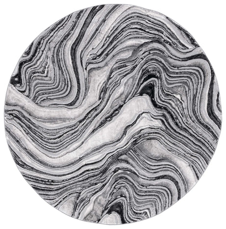 Safavieh Meadow 500 6'-7" x 6'-7" Rug in Black / Grey