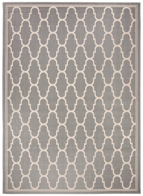 Safavieh Courtyard 6'-7" x 9'-6" Rug in Anthracite / Beige