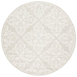 Safavieh Micro-Loop 5'-0" x 5'-0" Rug in Silver / Ivory