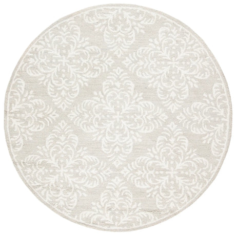 Safavieh Micro-Loop 5'-0" x 5'-0" Rug in Silver / Ivory