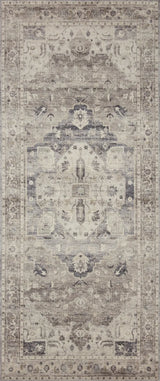 Loloi Hathaway Hth-05 Steel/Ivory Rugs - runner flat