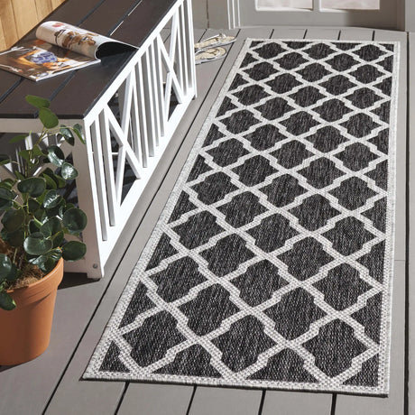 Safavieh Beach House 2'-2" x 10'-0" Rug in Charcoal / Grey