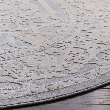 Safavieh Reflection 5'-0" x 5'-0" Rug in Light Grey / Cream