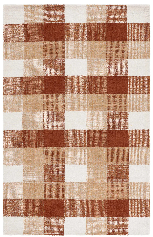 Safavieh Genre 4'-0" x 6'-0" Rug in Ivory / Rust