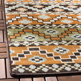 Safavieh Veranda 4'-0" x 5'-7" Rug in Terracotta / Chocolate