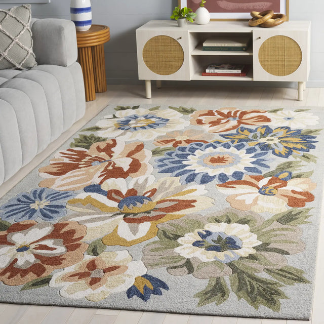 Safavieh Jardin 4'-0" x 6'-0" Rug in Sage / Blue