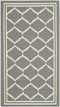 Safavieh Courtyard 2'-0" x 3'-7" Rug in Anthracite / Beige