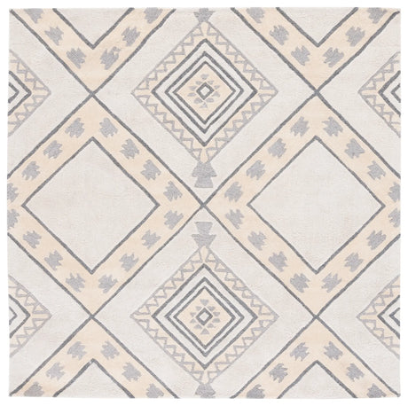 Safavieh Casablanca 7'-0" x 7'-0" Rug in Ivory / Grey