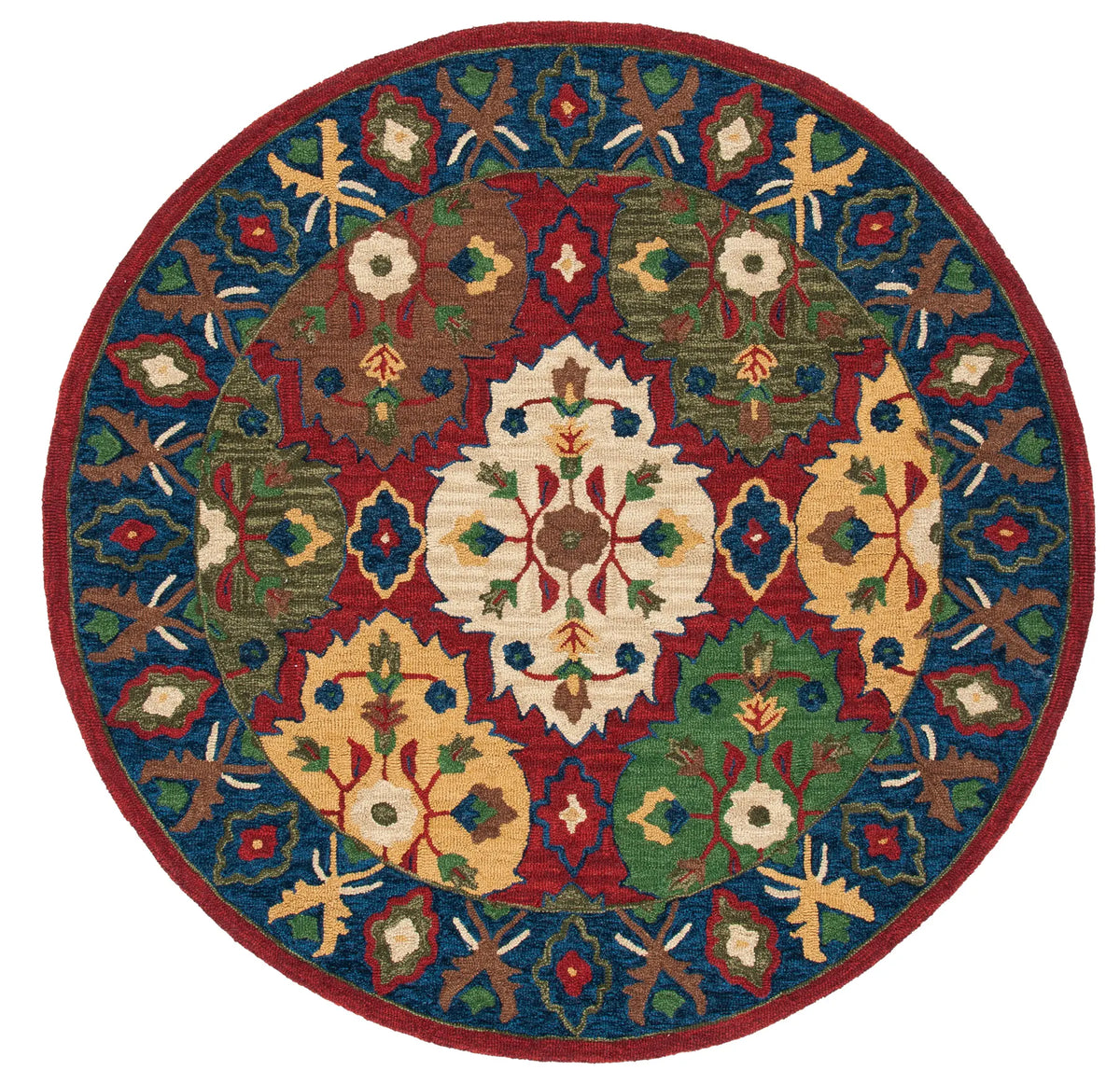 Safavieh Heritage 6'-0" x 6'-0" Rug in Red / Blue