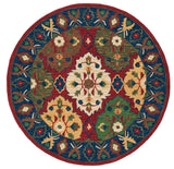 Safavieh Heritage 6'-0" x 6'-0" Rug in Red / Blue