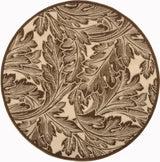 Safavieh Courtyard 5'-3" x 5'-3" Rug in Natural / Chocolate